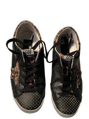 Golden Goose Superstar Pony Hair ,Leopard Print Sneakers